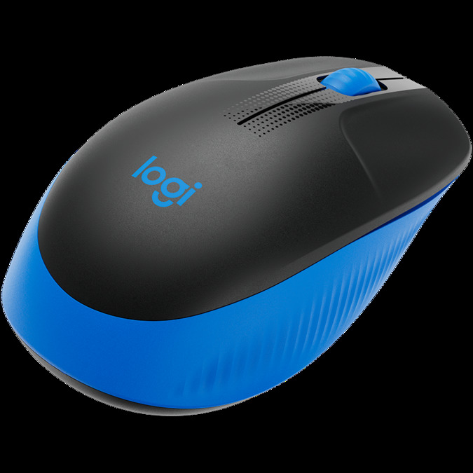 LOGITECH M190 Full-size wireless mouse - BLUE - 2.4GHZ - EMEA - M190