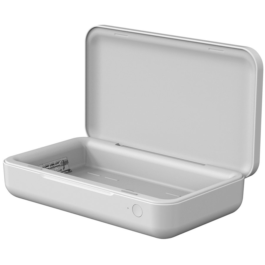 Samsung UV Steriliser with Wireless Charging (ITFIT UV Sterilizer, Sterilization in 10 min, Total Power 10 W, Dimension (WxHxD)228x133x49.5 mm) White