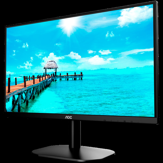 AOC Monitor LED 22B2H/EU, VA, 54.6 cm (21.5"), 1920 x 1080 pixels, HDMI, 3000:1, 75Hz, 8 Bit, sRGB 98%, Full HD, LED, 4 ms, Black