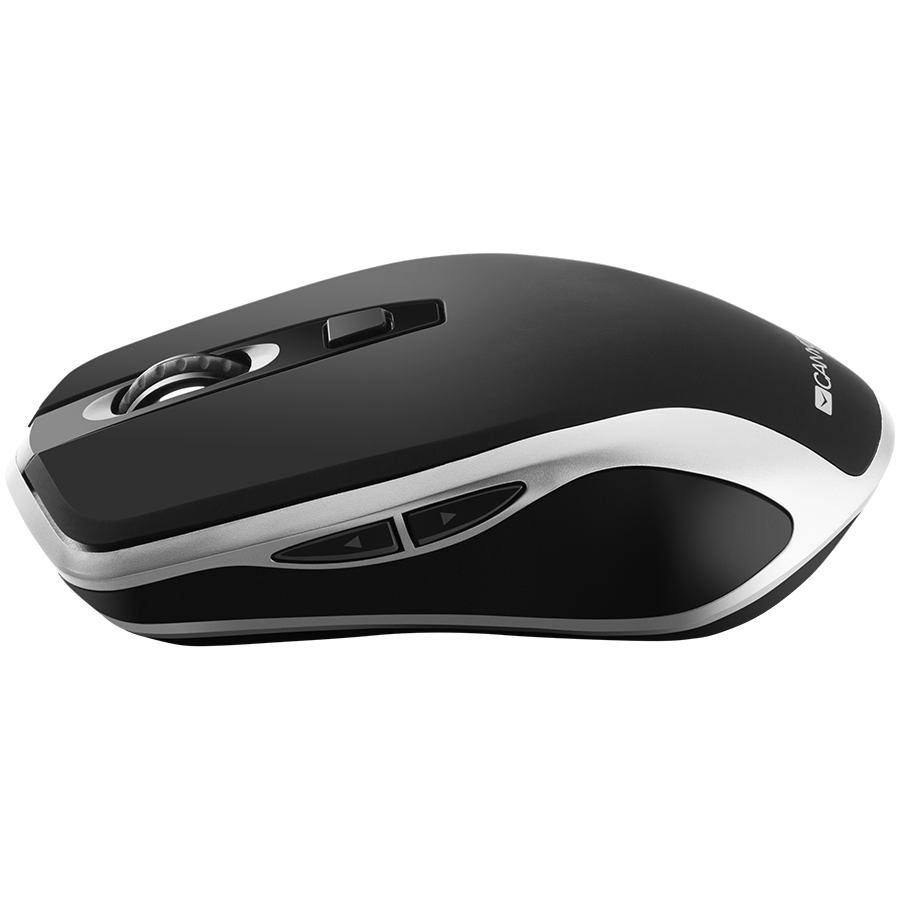 2.4GHz Wireless Rechargeable Mouse with Pixart sensor, 6keys, Silent switch for right/left keys,Add NTCDPI: 800/1200/1600, Max. usage 50 hours for one time full charged, 300mAh Li-poly battery, Black -Silver, cable length 0.6m, 121*70*39mm, 0.103kg