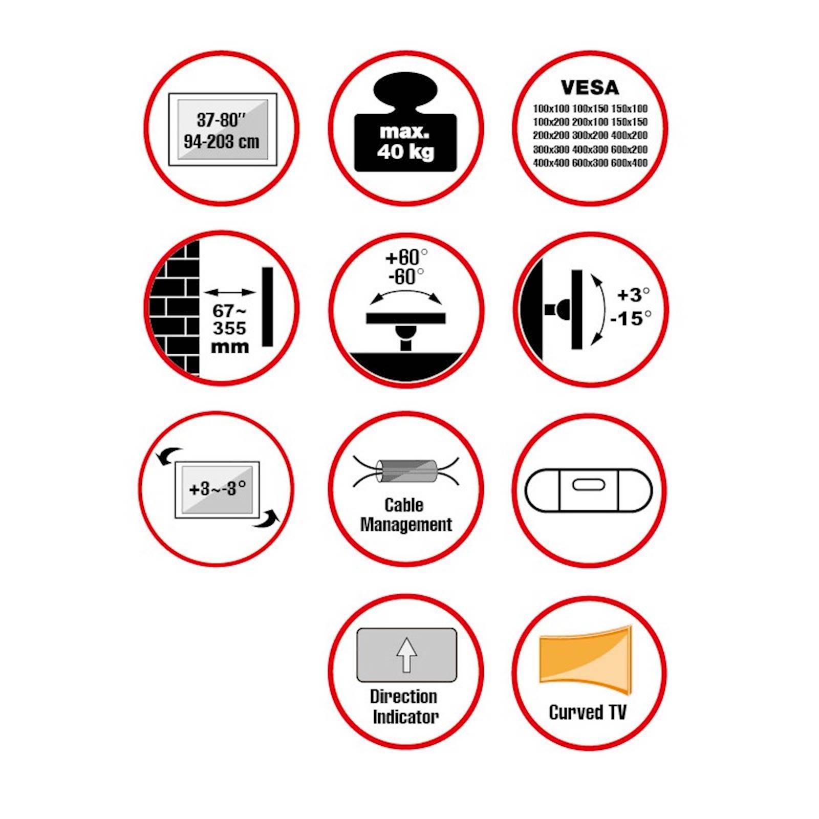 Nosač za TV REFLECTA PLEXO 80-6040T