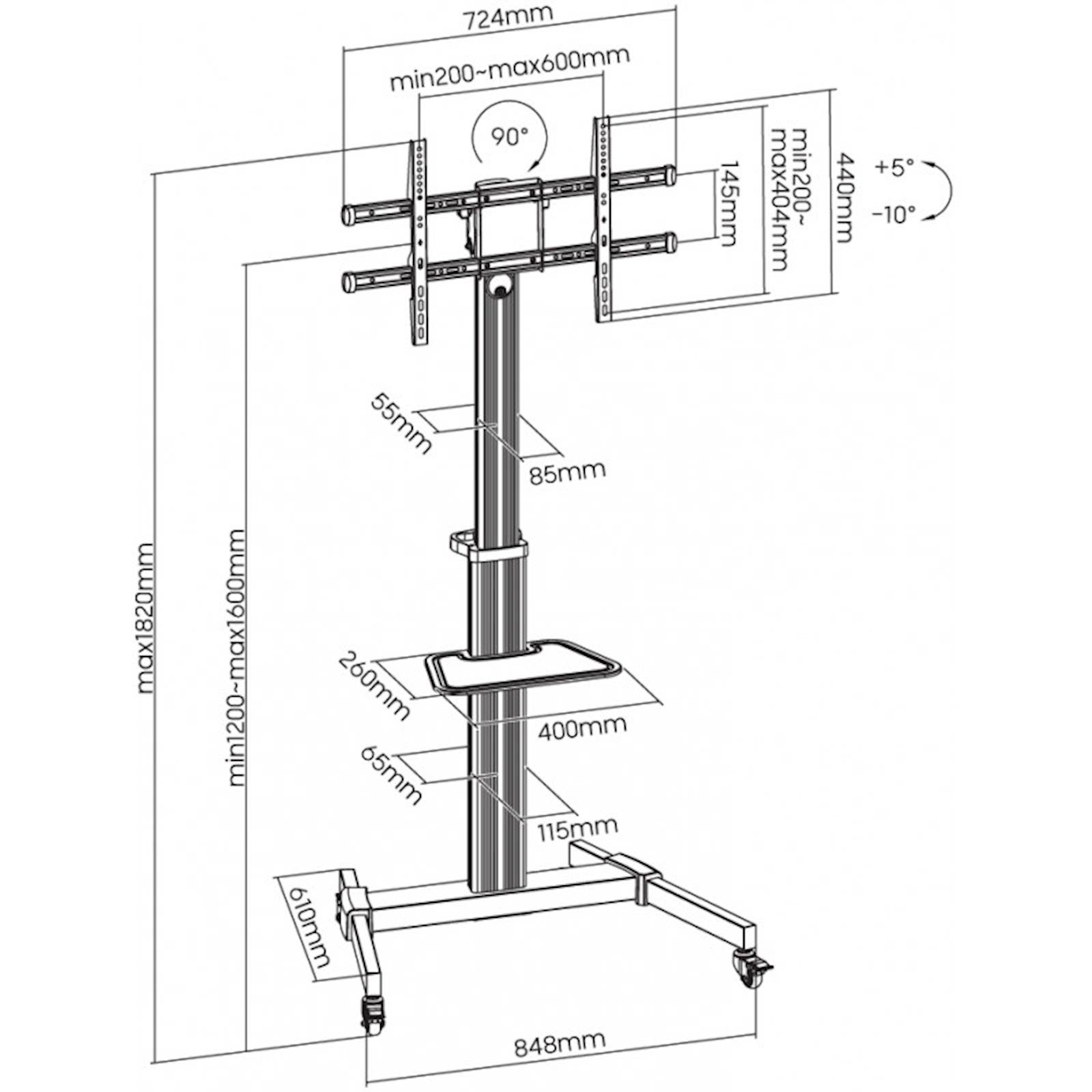 Nosač REFLECTA TV stand Elegant 86P-Shelf