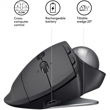 MIŠ LOGITECH MX ERGO Wireless Graphite