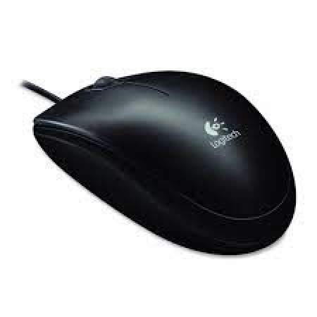 LOGITECH B100 Corded Mouse - BLACK - USB - B2B