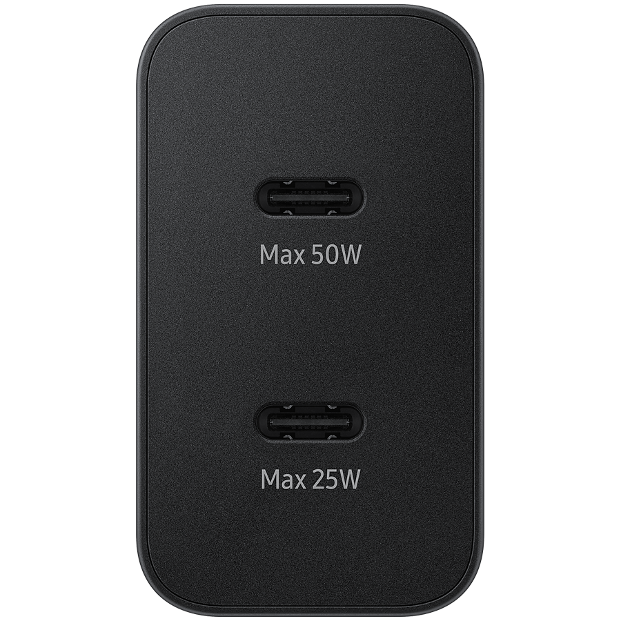 Samsung 50W USB-C Power Adapter Duo Black (1.8m USB-C to USB-C 5A Cable included)