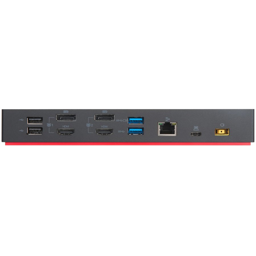 ThinkPad Hybrid USB-C with USB-A Dock, USB 3.1 Gen 2, 2x USB 2.0, 1x USB-C, 1x RJ45 GbE, 2x DP, 2x HDMI, 1x Audio, 3Yr