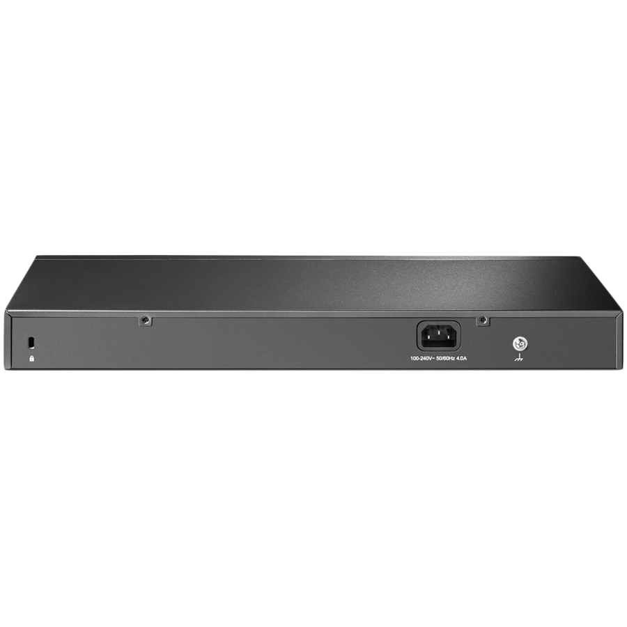 TP-Link SG2428P Omada 28-Port Gigabit Smart Switch with 24-Port PoE+, 24× Gigabit 802.3af/at PoE+ ports and 4× Gigabit SFP slots, 250 W total PoE budget, Omada app, Static Routing, VLAN, ACL, QoS, IGMP Snooping, Zero-Touch Provisioning