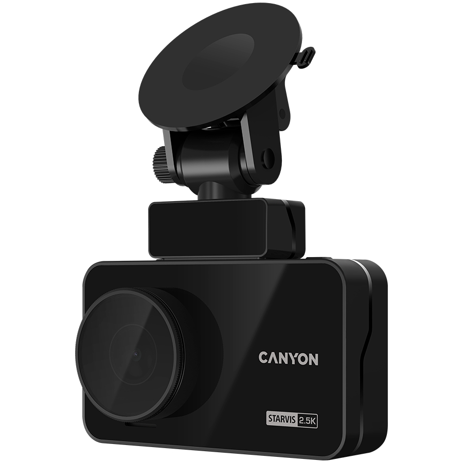 CANYON car recorder DVR25GPS WQHD 2.5K 1440p Wi-Fi GPS Black
