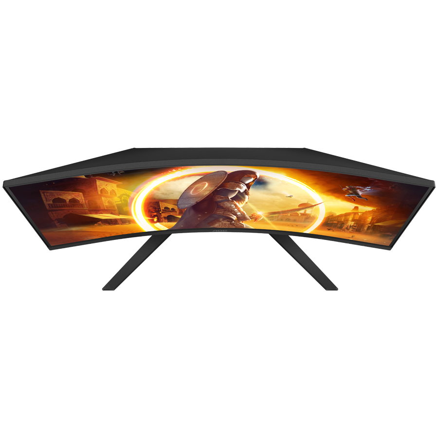 AOC Monitor Gaming CQ32G4VE Curved  31.5” FAST VA, 16:9, 2560x1440, 180Hz, 0.5ms, 300 cd/m2, 3500:1, Audio, HDMI, DP, 3-sided frameless, Adaptive Sync, Tilt, Black-Red, VESA 3y