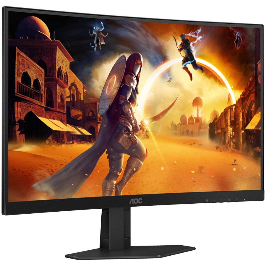 AOC Monitor Gaming C27G4ZXE Curved 27" FAST VA, 16:9, 1920x1080, 280Hz, 0.3ms, 300 cd/m2, 4000:1, 2xHDMI, DP, Adaptive Sync, Tilt, Black-Red, VESA 3y