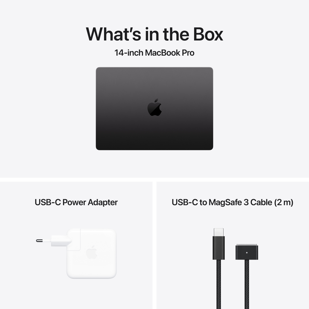 MacBook Pro 14-inch,Space Black,Model A3401,APPLE M4 PRO, 12C CPU, 16C GPU,24GB unified memory,70W USB-C Power Adapter,512GB SSD storage,3x TB5, HDMI, SDXC, MagSafe 3,Touch ID,XDR display,Standard display,Force Touch Trackpad, KEYBOARD Int English