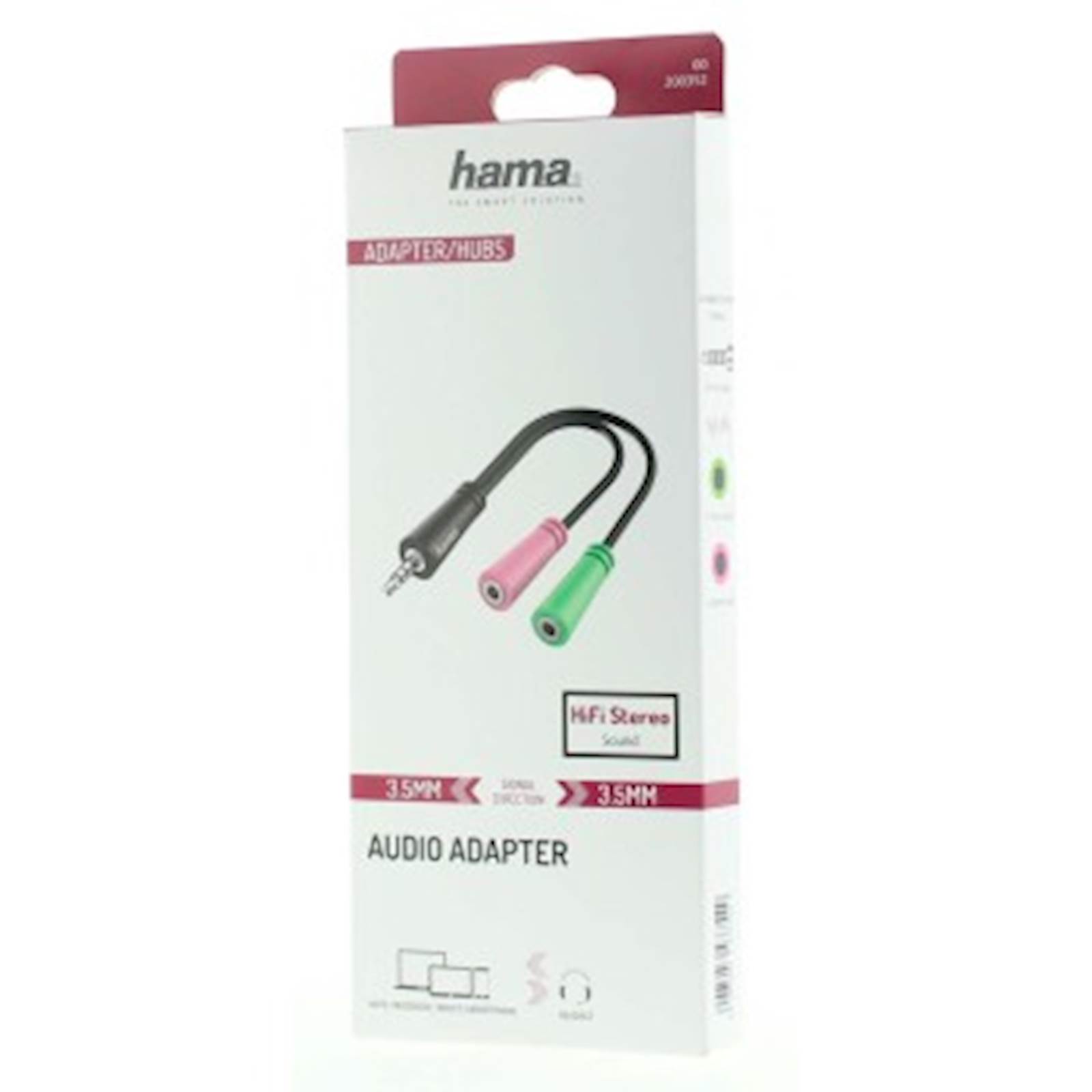 JACK ADAPTER HAMA 3,5MM TO 3-POL