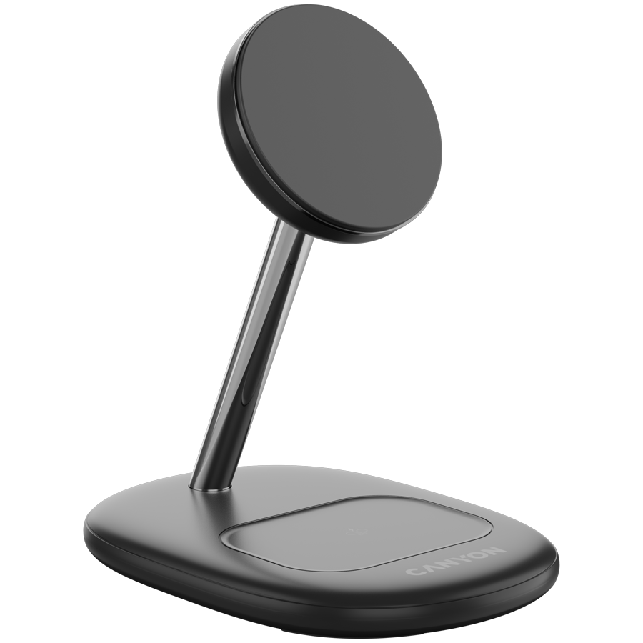 CANYON wireless charger WCS-205 15W Qi2 2in1 Black