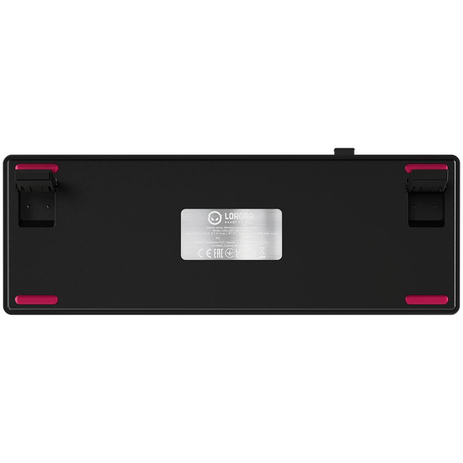 LORGAR KBP70MW, Wireless 65% Mechanical Gaming Keyboard Pro, Black/red, EN layout