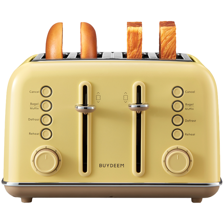 BUYDEEM 4 Slice Toaster, model DT640E, color Mellow Yellow, EU