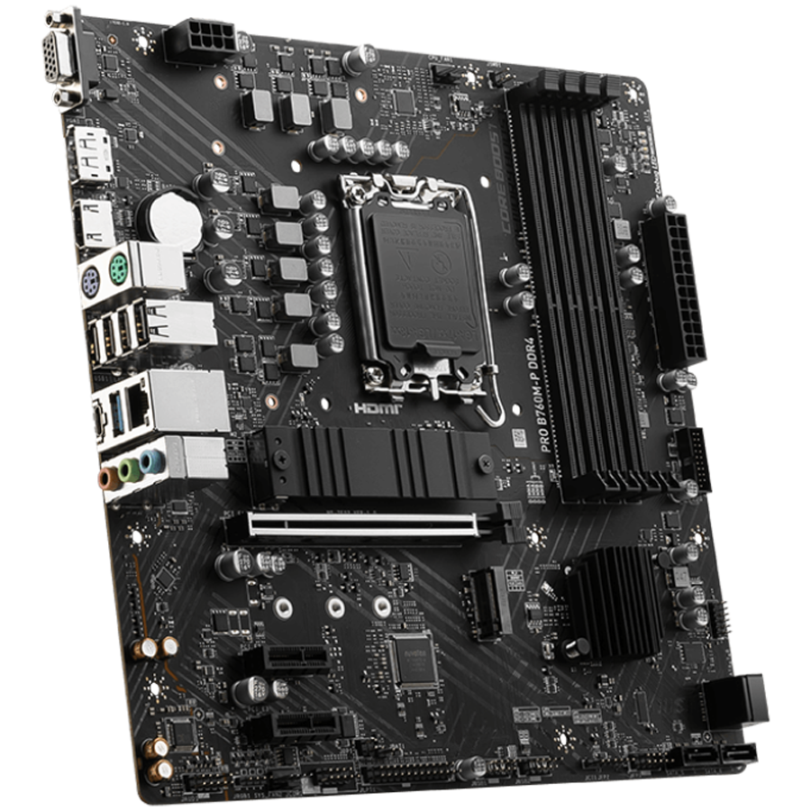 MSI MB B760 LGA 1700 4x DDR4 1x HDMI 1x DisplayPort 1x VGA 2x M.2 4x SATA mATX
