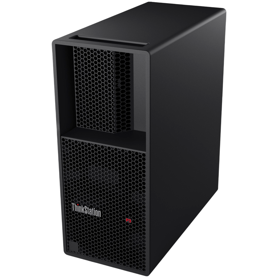 Lenovo ThinkStation P3 Tower, i7-14700, 1x 16 GB DDR5-4400MHz, 512GB SSD PCIe, NVIDIA T1000 8GB GDDR6,Front: 4x USB 3.2, 1x USB 3.2 Type C, 3 in 1 CR, Back: 4x USB 3.2, 2x DP, 1x HDMI, 1x Rj 45 GbE, USB Kb/Mouse, 500W, No OS, 3Yr