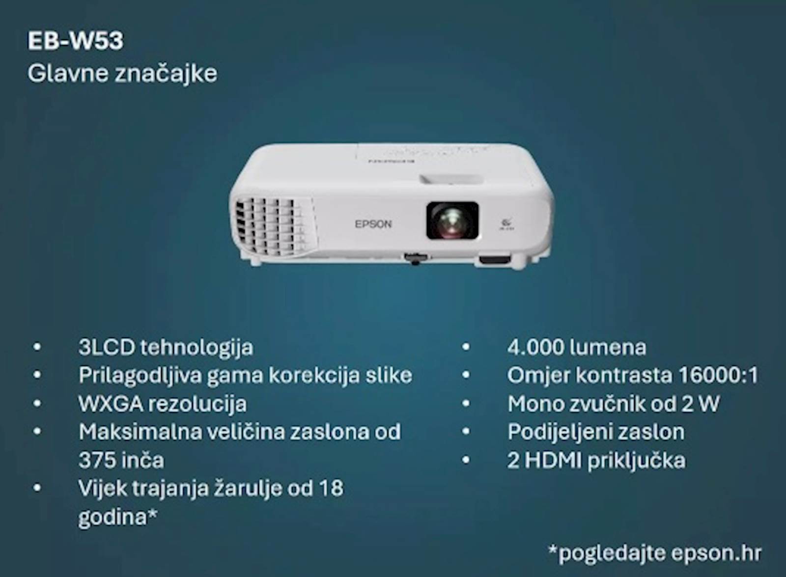 Projektor Epson EB-W53
