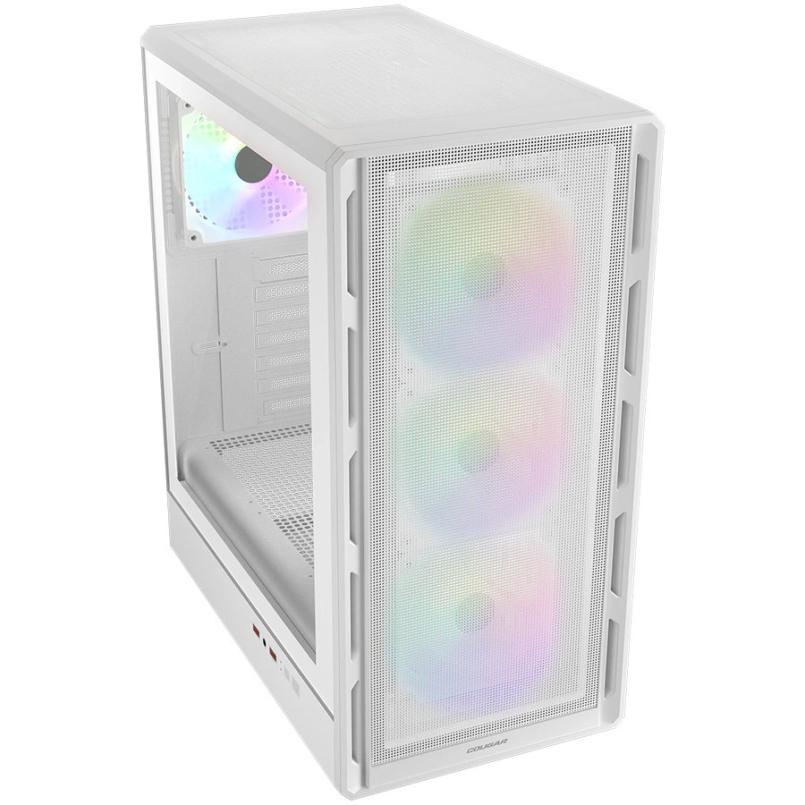 COUGAR AIRFACE PURE RGB PC Case, Mid Tower, White