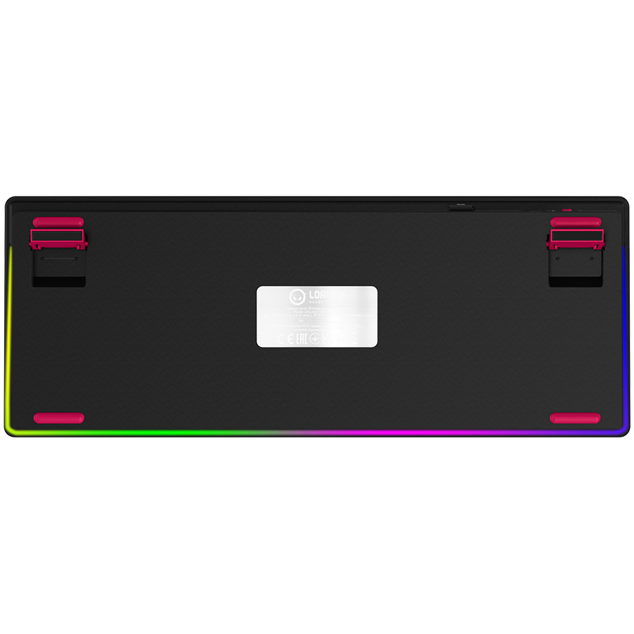 LORGAR KBP70TKLW, Wireless TKL Mechanical Gaming Keyboard Pro, Black/red, EN layout