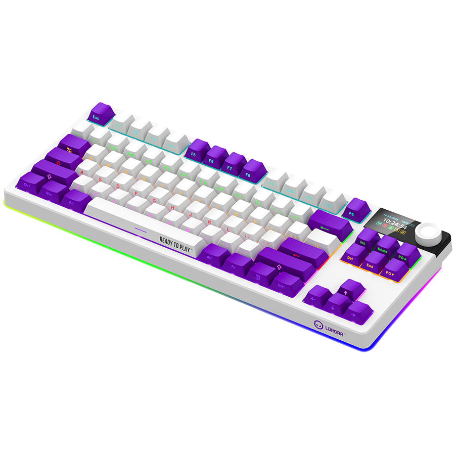 LORGAR KBP70TKLW, Wireless TKL Mechanical Gaming Keyboard Pro, White, EN layout