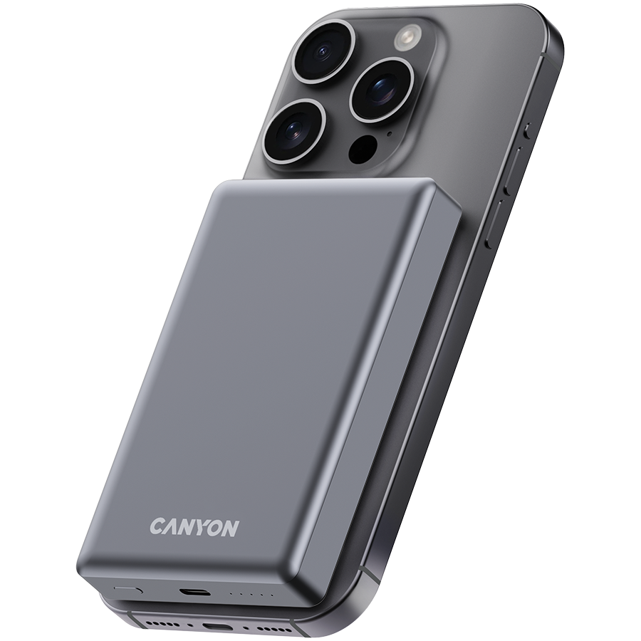 CANYON power bank OnPower 510 slim Magnetic 10000 mAh PD20W Dark Grey