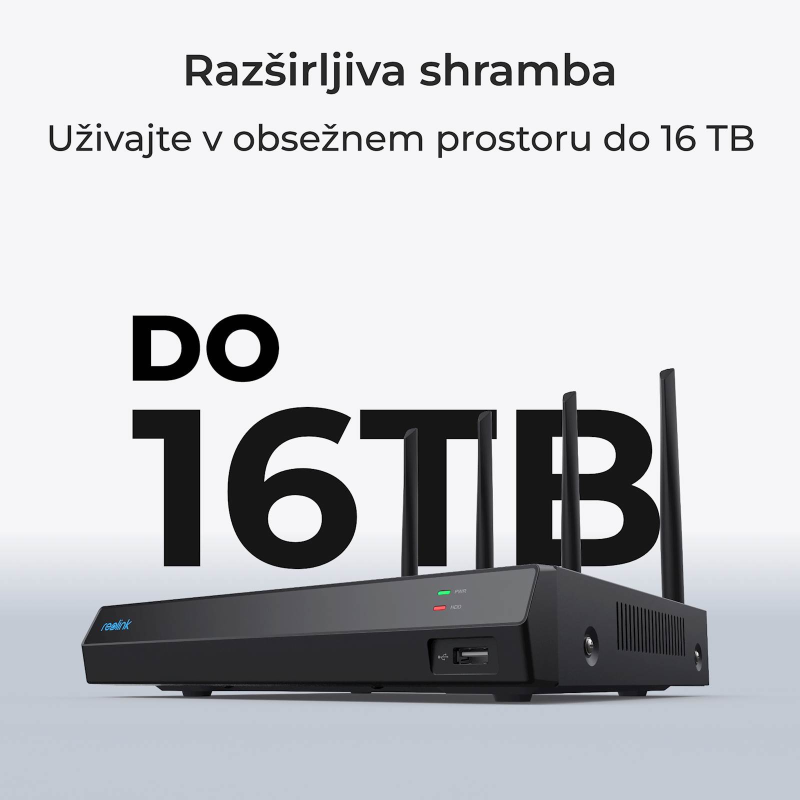 Reolink NVR snimač NVS12W 16MP, Wi-FI 6, 2TB HDD, 12 kanalni NVR