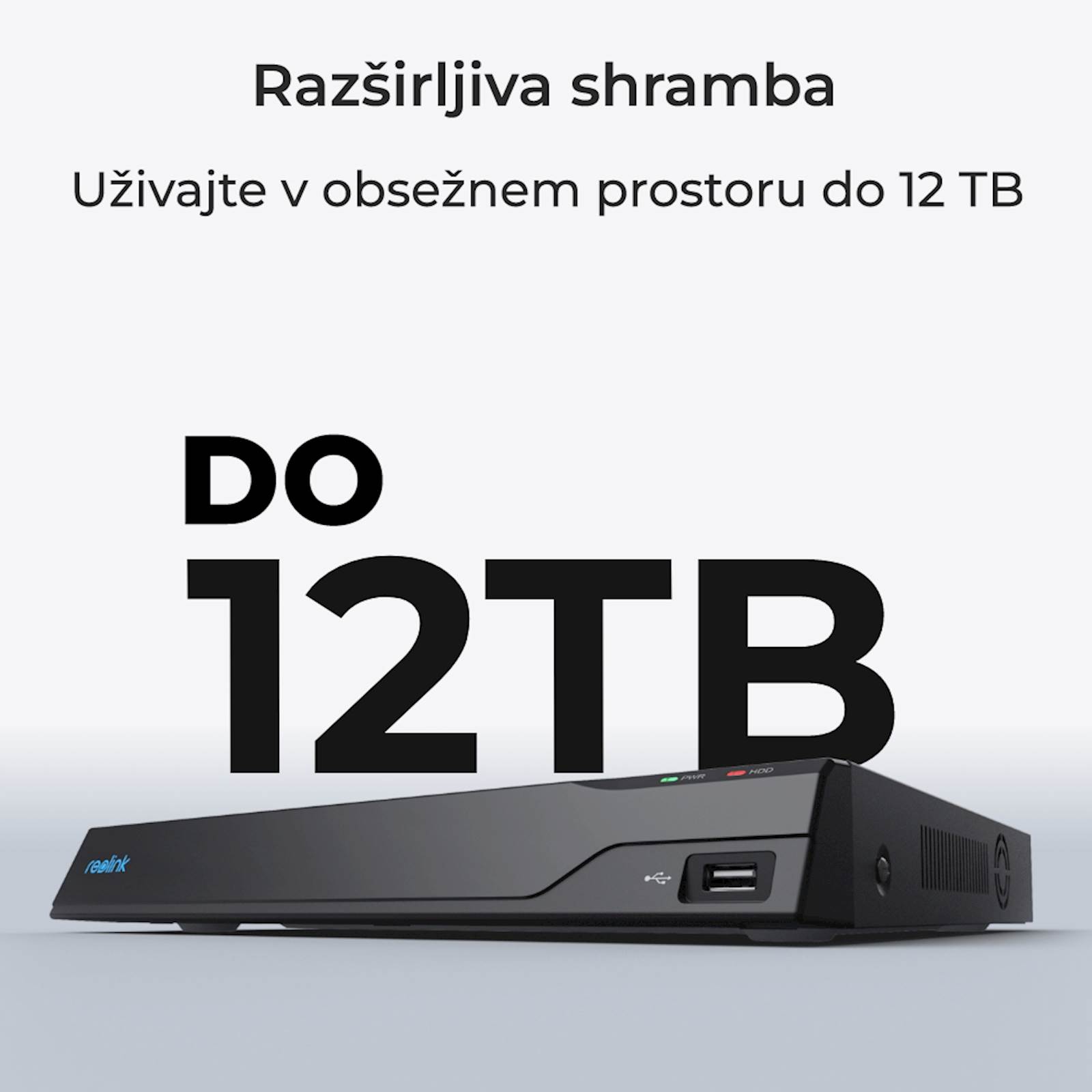 Reolink NVR snimač NVS8-5MB4 5MP, 8 kanalni NVR s 2TB HDD, 4x Kamera POE