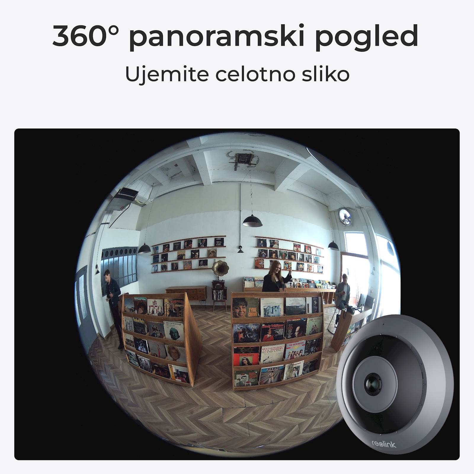 Reolink Ip Kamera Fisheye P520 6MP, 360° Fisheye pogled, POE