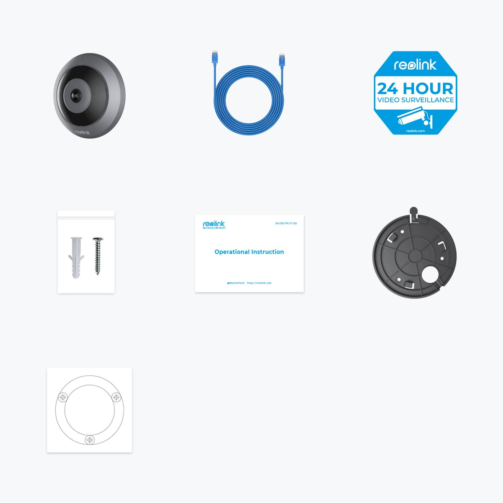 Reolink Ip Kamera Fisheye P520 6MP, 360° Fisheye pogled, POE