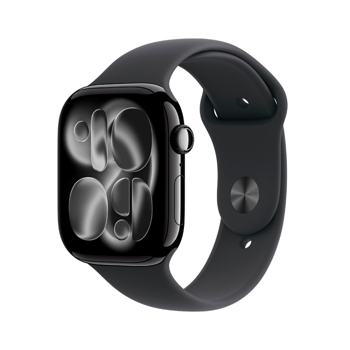 Apple Watch Series 11 GPS 46mm Jet Black Aluminium Case with Black Sport Band - S/M,Model A3333