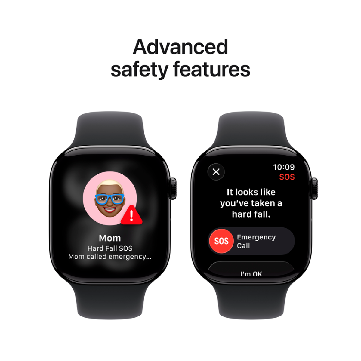 Apple Watch Series 11 GPS 46mm Jet Black Aluminium Case with Black Sport Band - S/M,Model A3333