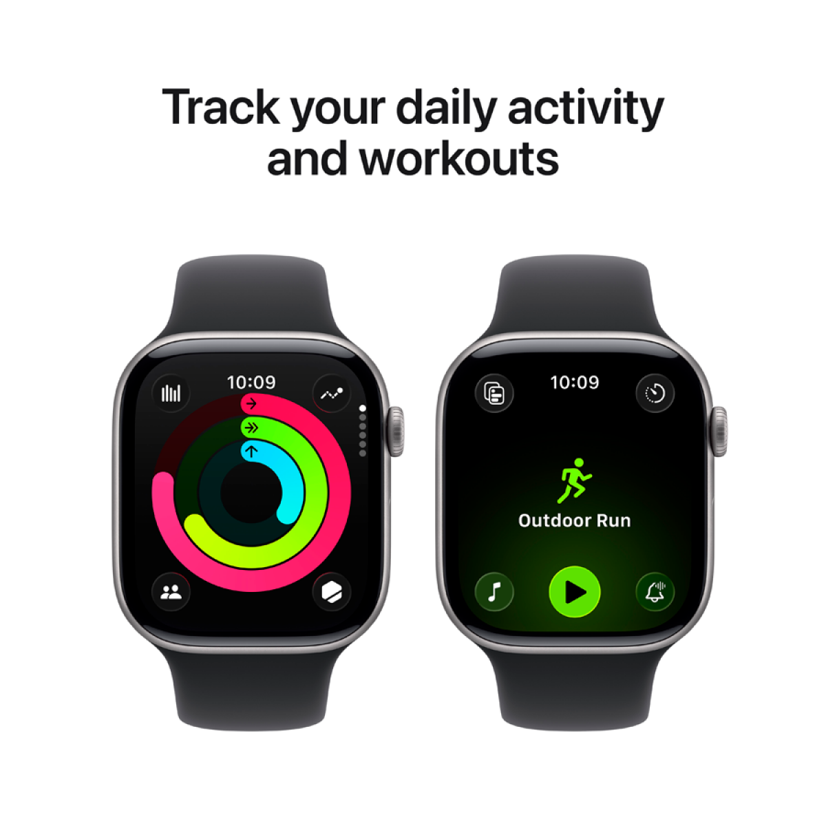 Apple Watch Series 11 GPS 46mm Space Grey Aluminium Case with Black Sport Band - M/L,Model A3333