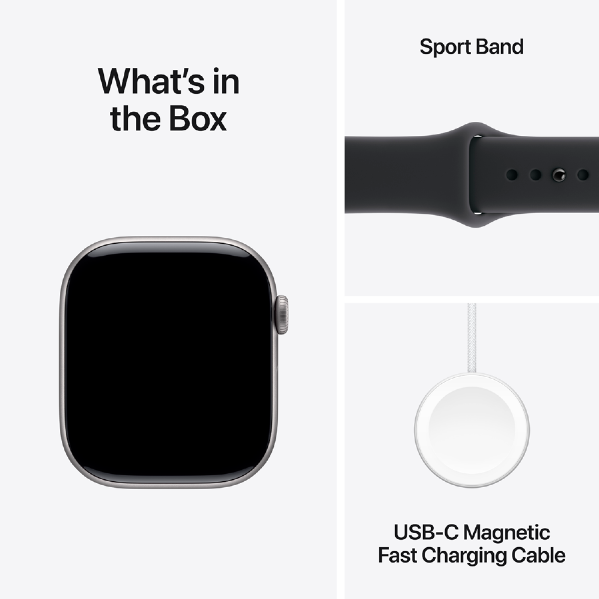 Apple Watch Series 11 GPS 46mm Space Grey Aluminium Case with Black Sport Band - M/L,Model A3333