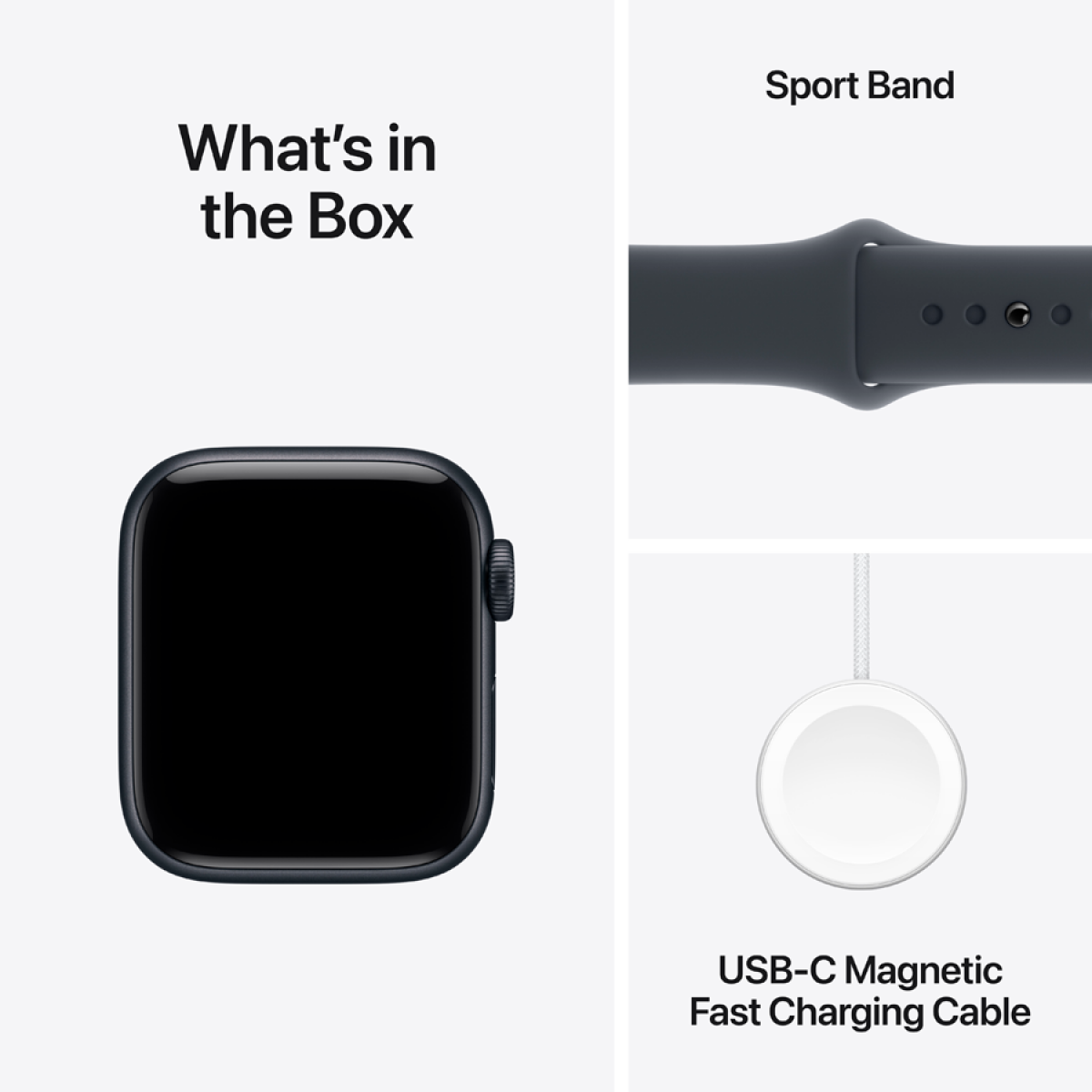 Apple Watch SE 3 GPS 40mm Midnight Aluminium Case with Midnight Sport Band - S/M,Model A3324