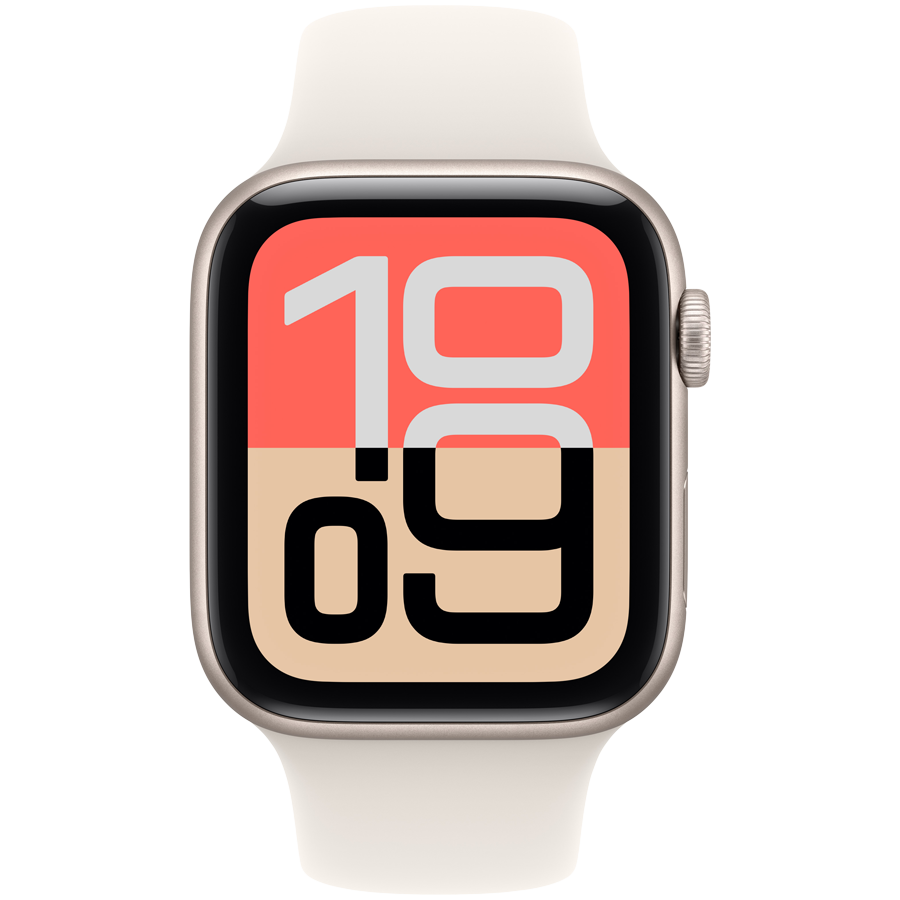 Apple Watch SE 3 GPS 44mm Starlight Aluminium Case with Starlight Sport Band - M/L,Model A3325