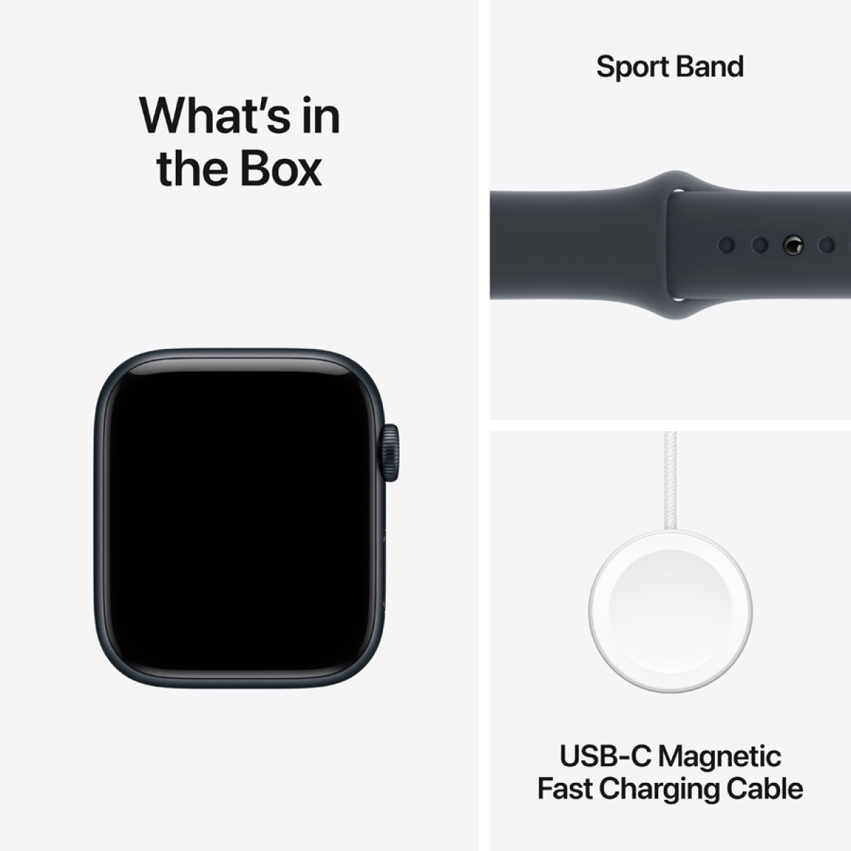 Apple Watch SE 3 GPS 44mm Midnight Aluminium Case with Midnight Sport Band - S/M,Model A3325
