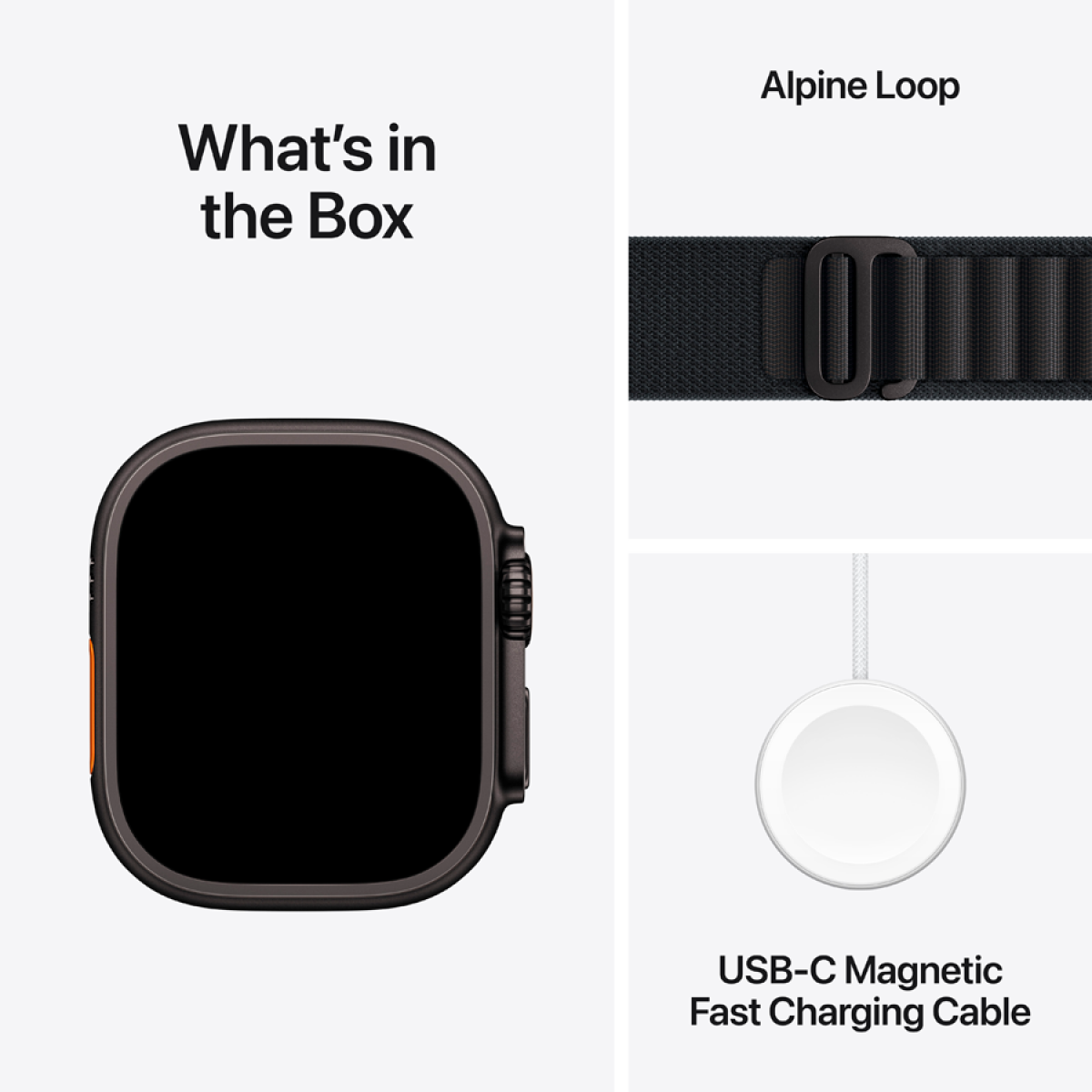 Apple Watch Ultra 3 Cellular 49mm Black Titanium Case with Black Alpine Loop - Large