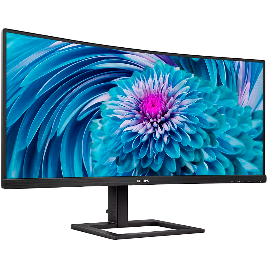 Philips E-line 346E2CUAE - LED monitorcurved 34" 3440 x 1440 UWQHD @ 100 Hz VA 300 cd/m² 3000:1 1 ms HDMI DisplayPort USB-C speakers textured black