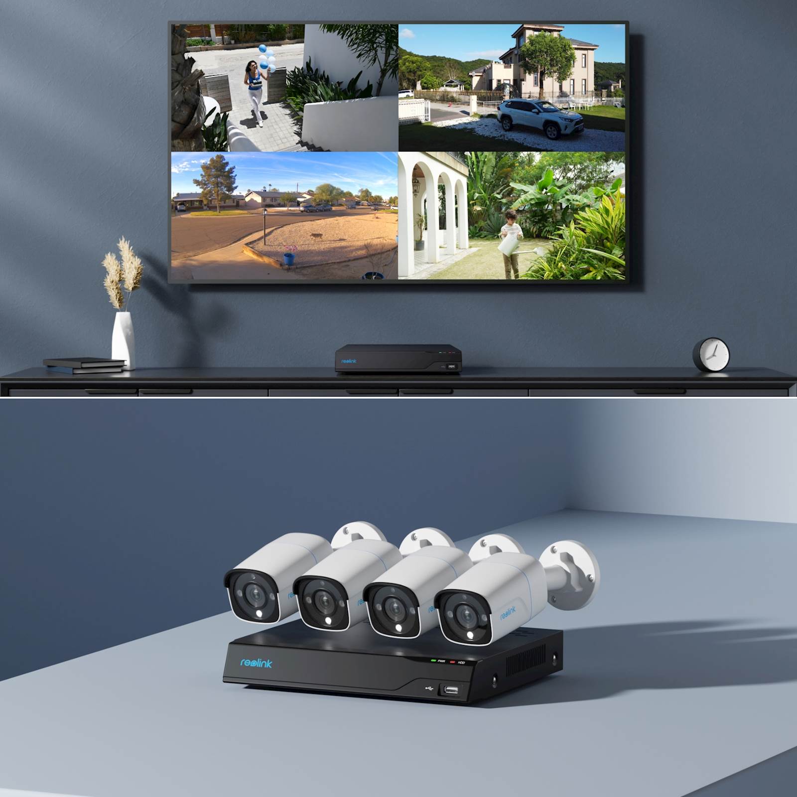 REOLINK NVR SNIMAČ NVS8-8MB4 4K, 8 kanlalni NVR, 2TB HDD, 4x kamera
