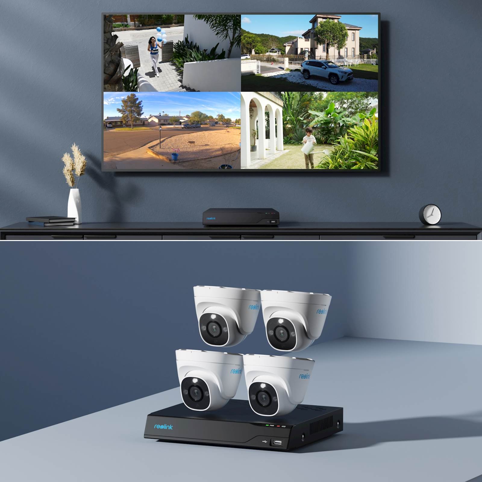 Reolink NVR snimač NVS8-8MD4 4K 8 kanalni NVR. 2TB HDD, 4x kamera POE 8 MP