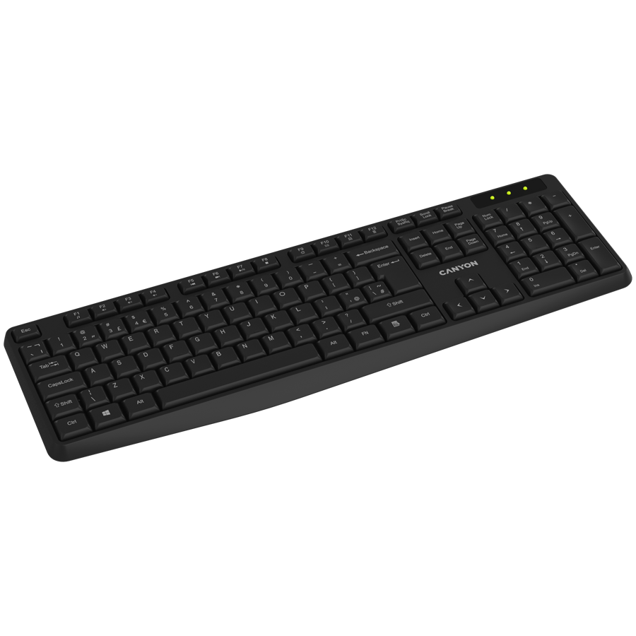 CANYON keyboard KB-W01 Wireless Black