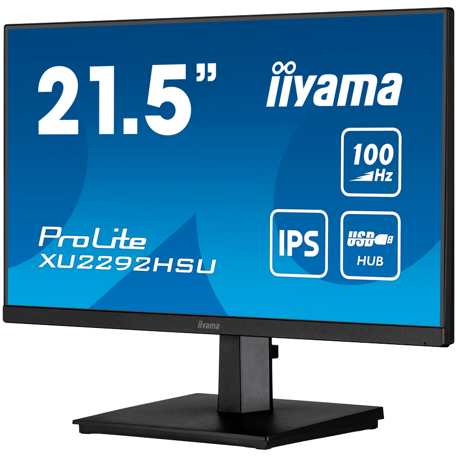 IIYAMA Monitor LED XU2292HSU-B6 21.5" IPS 1920x1080 100Hz 16:9 1000:1 250cd 0.4ms HDMI DP USB Hub 3.2 Gen 1 Tilt 3y