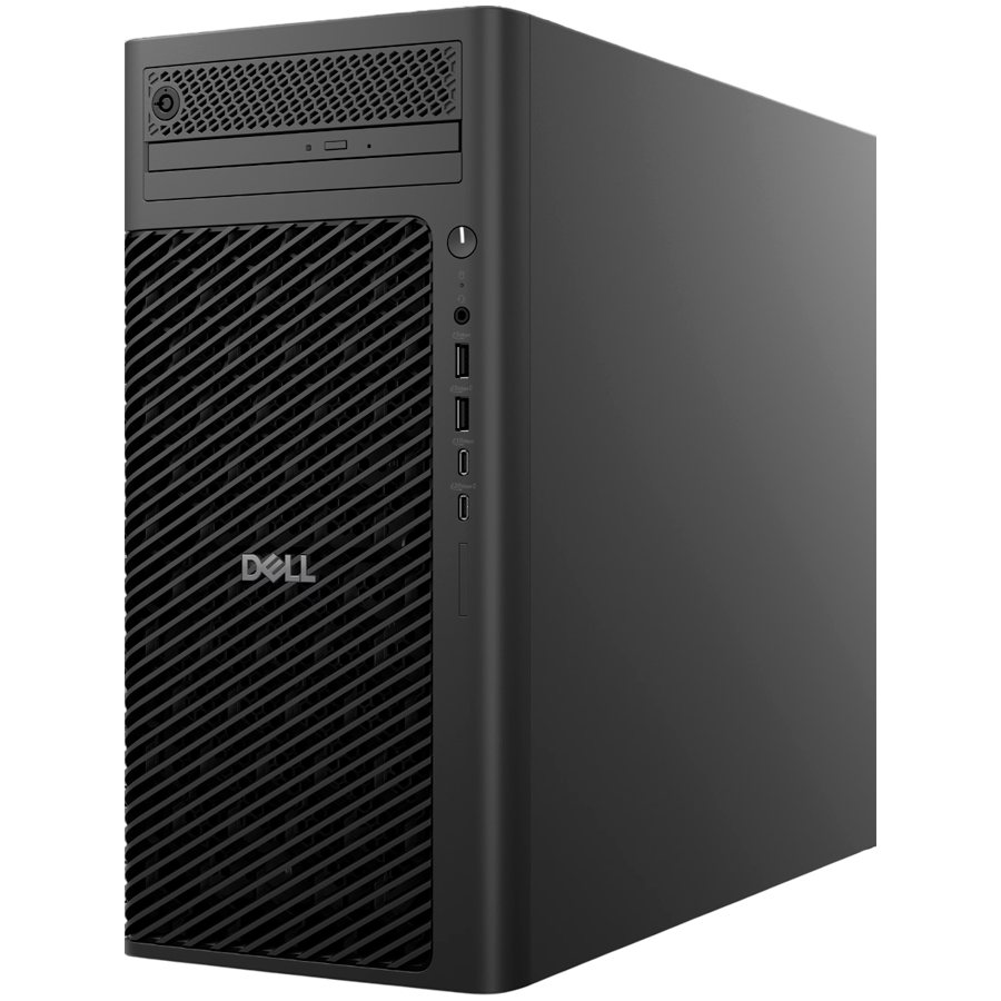 Dell Pro Max Tower FCT2250, Intel Core Ultra 7 265, 32GB (2x16GB) DDR5, M.2 1TB PCIe, Nvidia RTX A1000 8GB GDDR6,  Front 2x USB 3.2, 2x USB C 3.2, SD reader, Back 2x USB 2.0, 2x USB 3.2, 1x USB C 3.2, RJ45, 2x DP, USB KB/Mouse, 500W, W11Pro, 3Yr