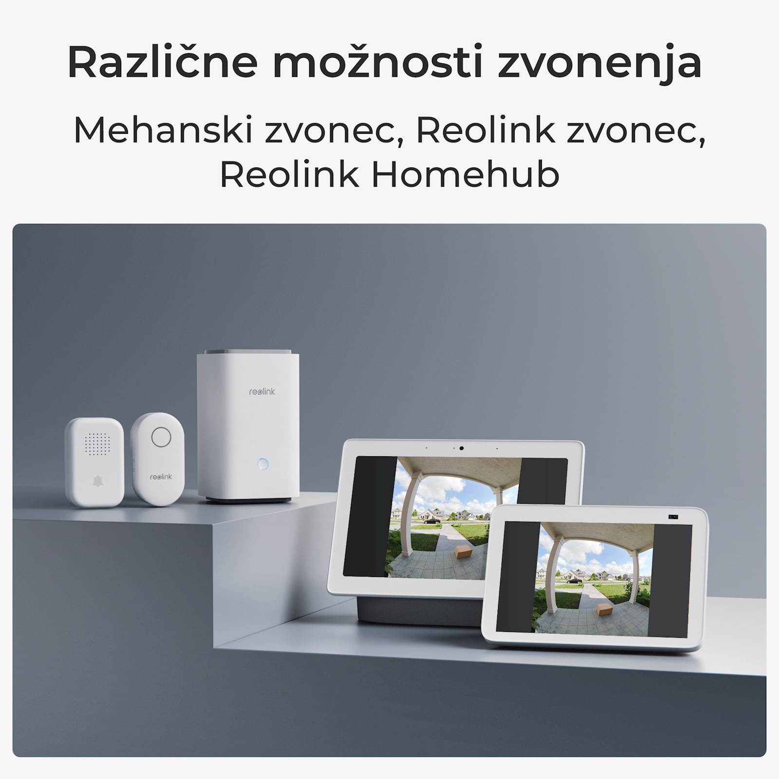 Reolink smart doorbell D340B+ zvono, 2K, Baterijska, PIR, IP65