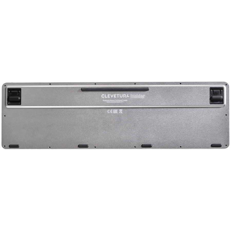 CLEVETURA CLVX 1 Touch-On-Keys AI Wireless Keyboard, ANSI US Windows Layout, Scissor Switches, Aluminum Chassis, Interactive RGB, Windows/Linux/MacOS support