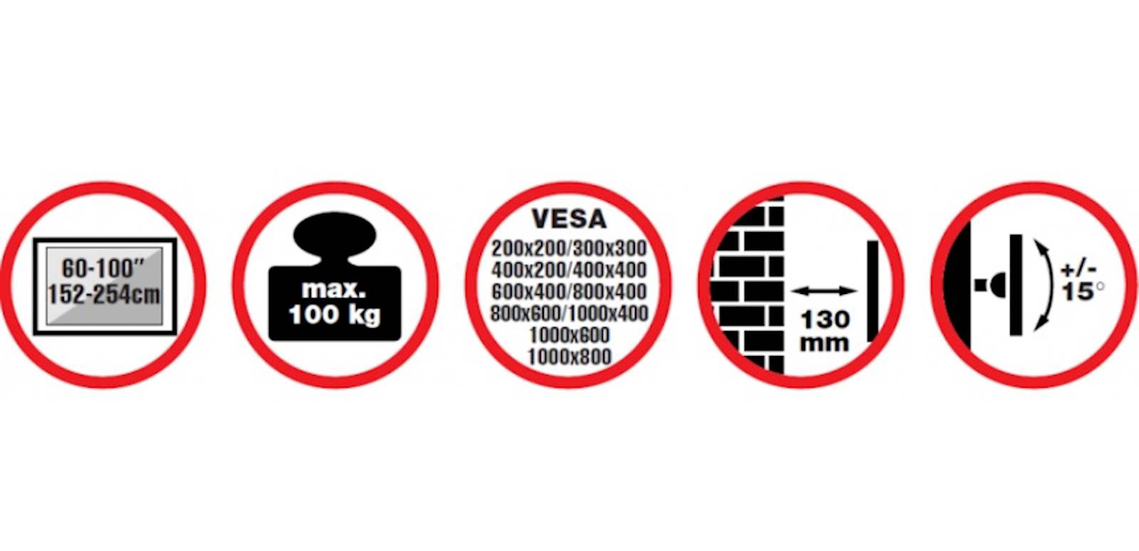 Nosač REFLECTA za TV Flat 100-10080T