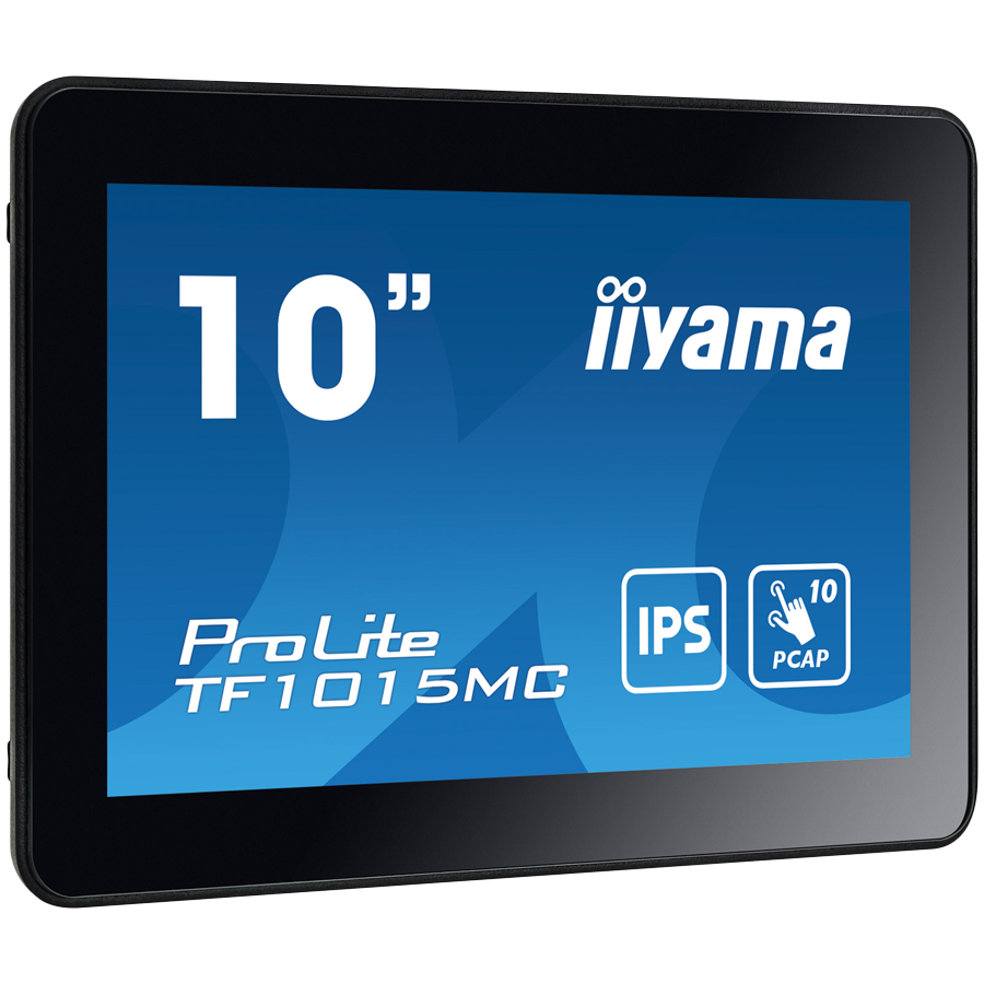 The ProLite TF1015MC (10.1 inch) uses PCAP touch technology and is built into an eye catching bezel with edge-to-edge glass. Equipped with a foam seal finish it supports seamless integration into kiosks and provides IP65 rating.