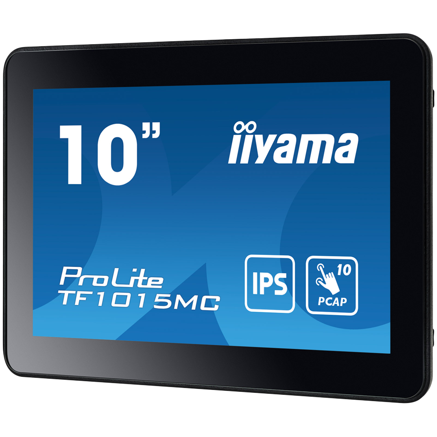 The ProLite TF1015MC (10.1 inch) uses PCAP touch technology and is built into an eye catching bezel with edge-to-edge glass. Equipped with a foam seal finish it supports seamless integration into kiosks and provides IP65 rating.