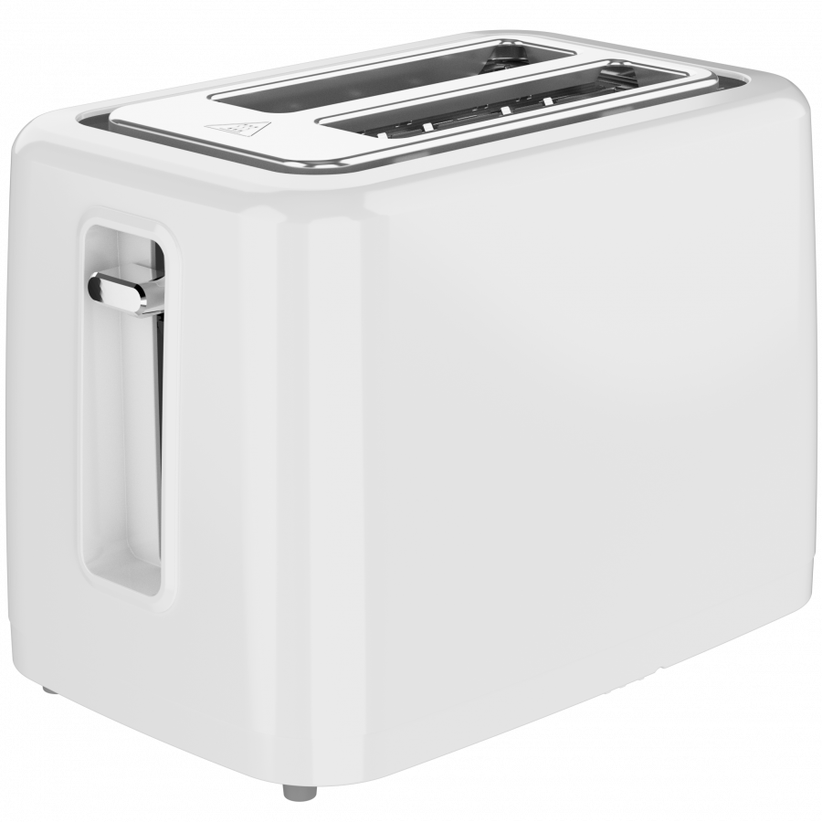 Electric Toaster, White, 220-240V, 50-60Hz, 780-930W, 2 slots, 3 modes, 7 browning levels